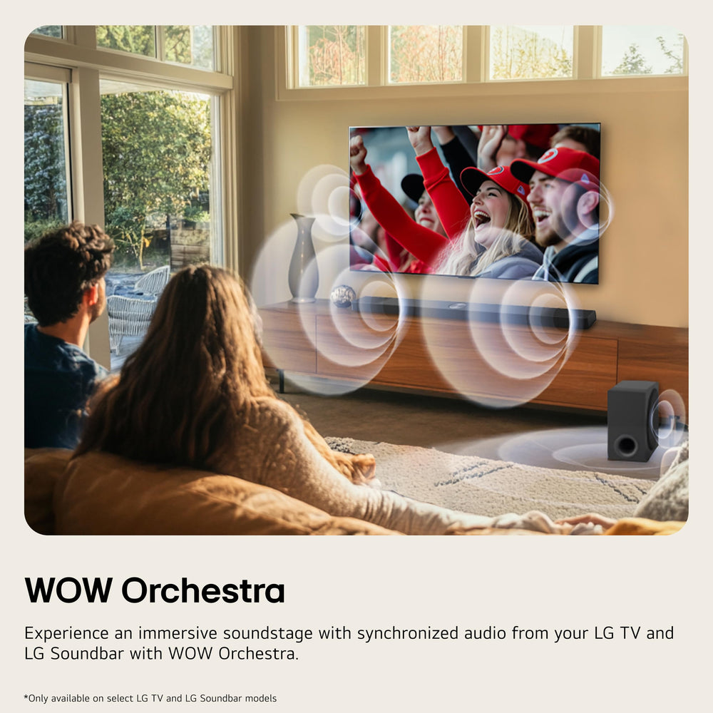 LG S40TR altavoz trasero mostrando la rejilla y sonido envolvente