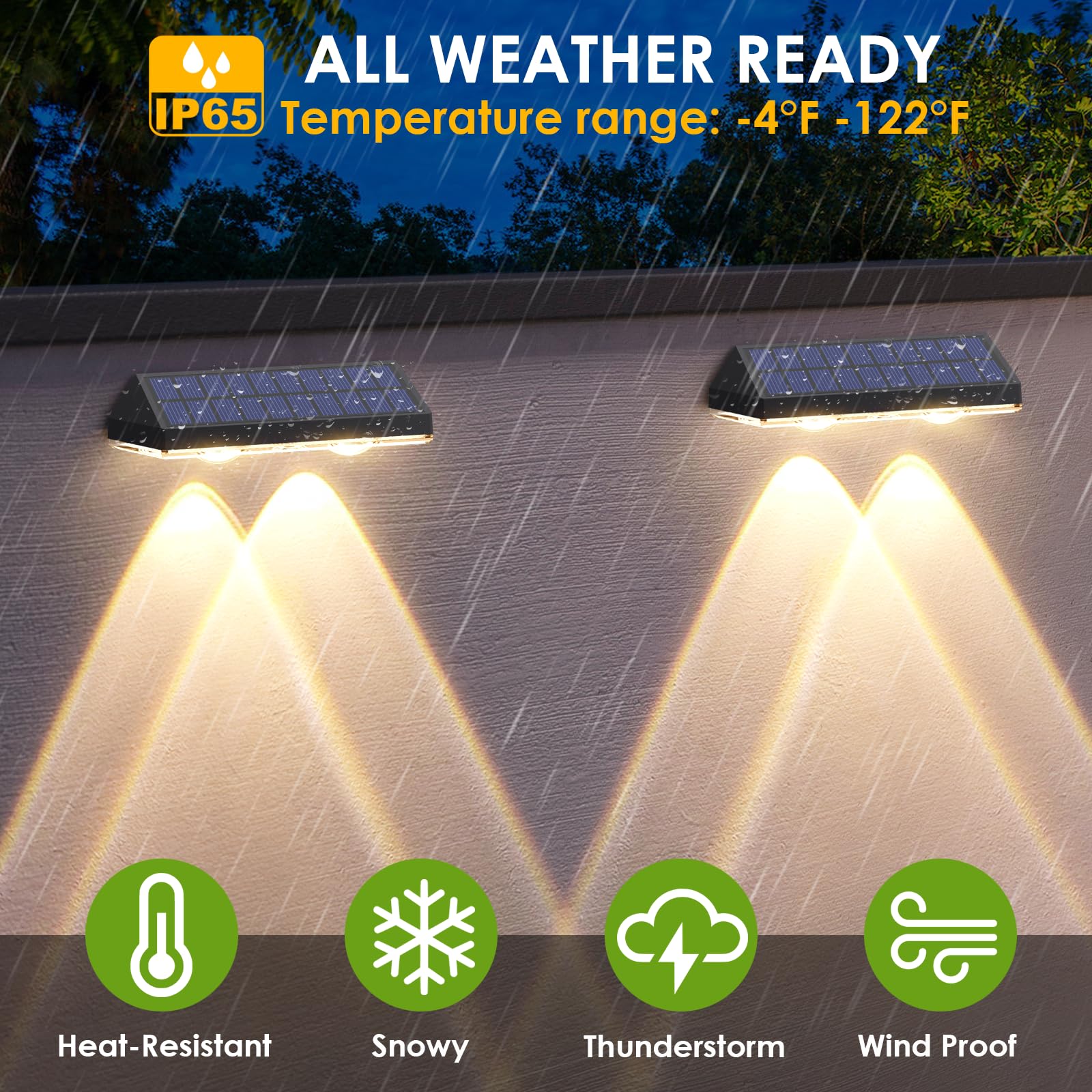 LIANGLOME luz instalada en valla, mejora visibilidad y seguridad exterior