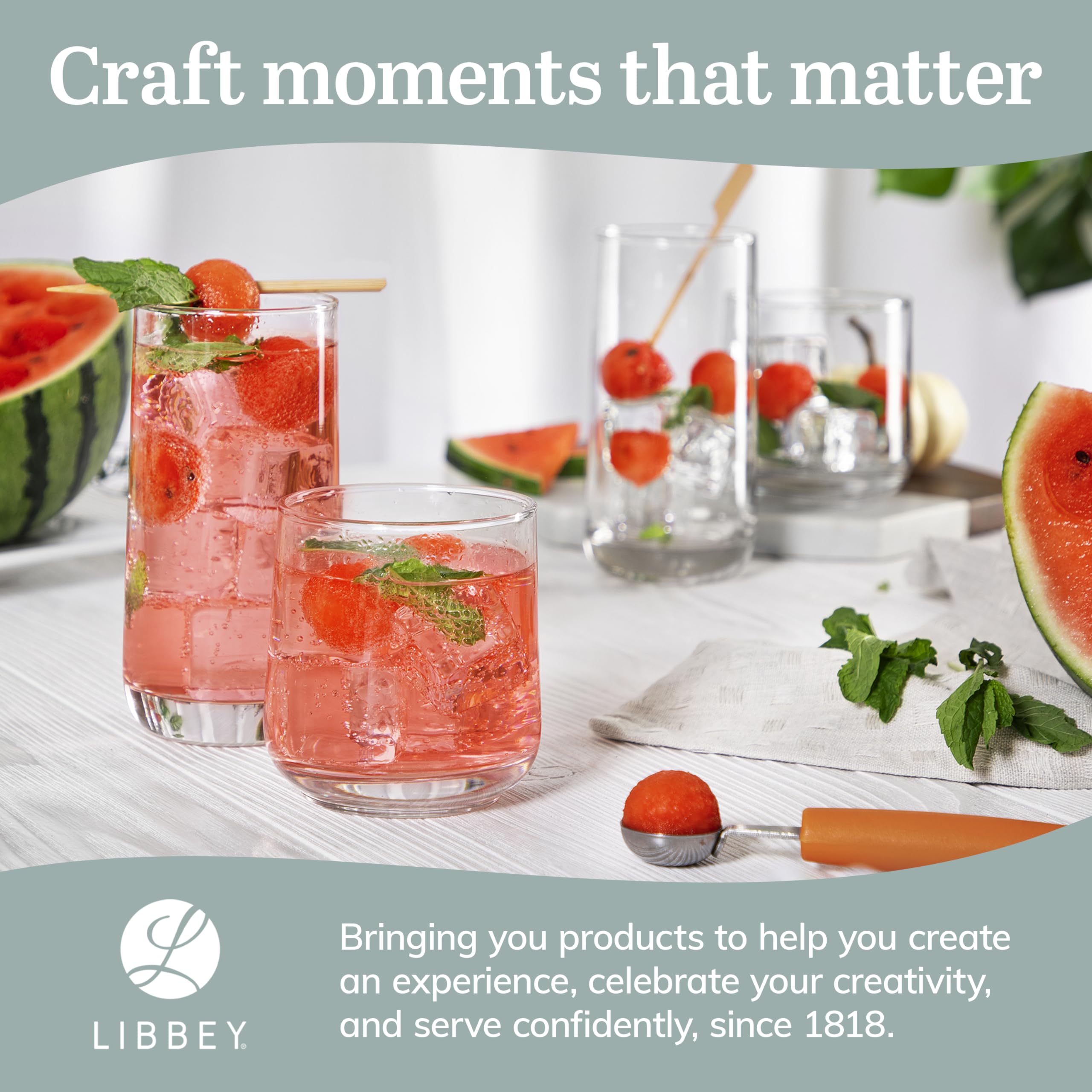 Libbey Ascent juego en mesa puesta, mejora la estética de la cena