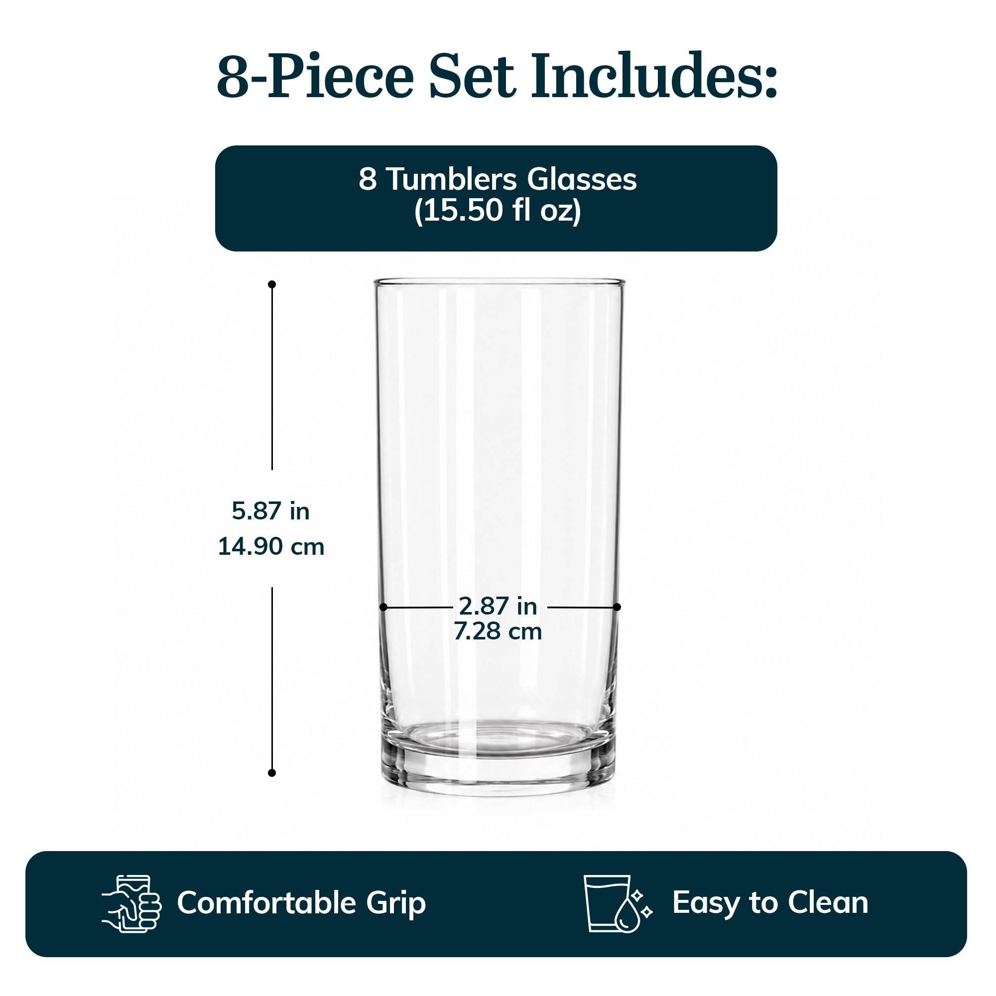 Libbey vaso con bebida refrescante que realza colores del trago