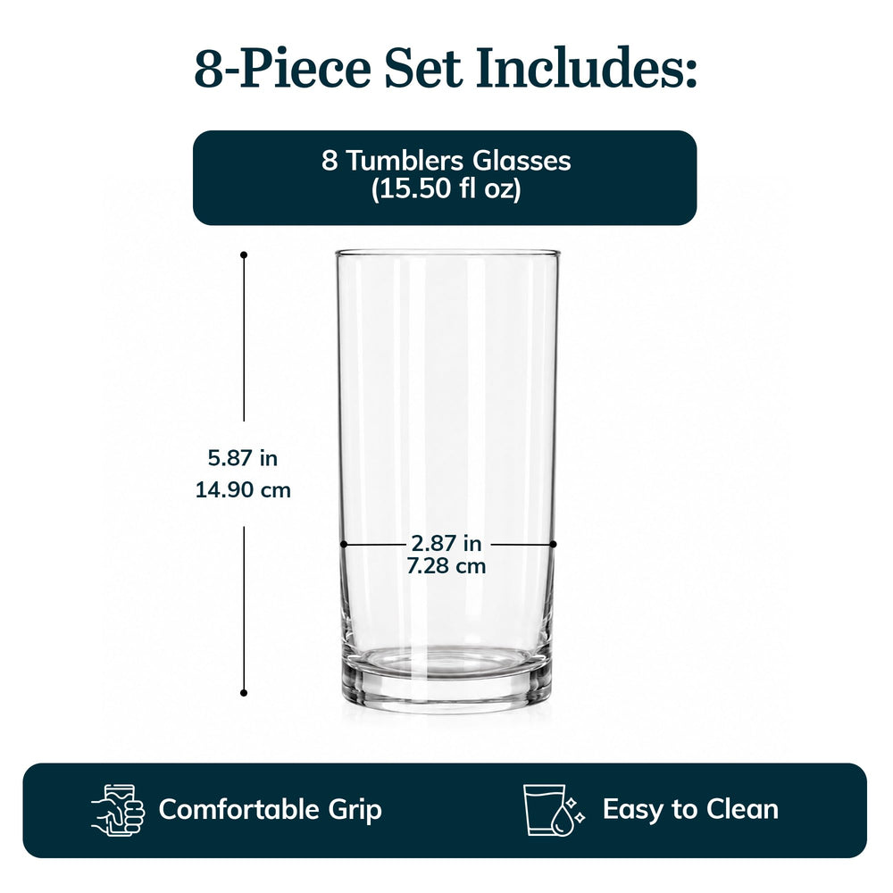 Libbey vaso con bebida refrescante que realza colores del trago