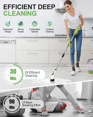 Lichffy varilla extensible en uso para limpiar áreas altas cómodamente