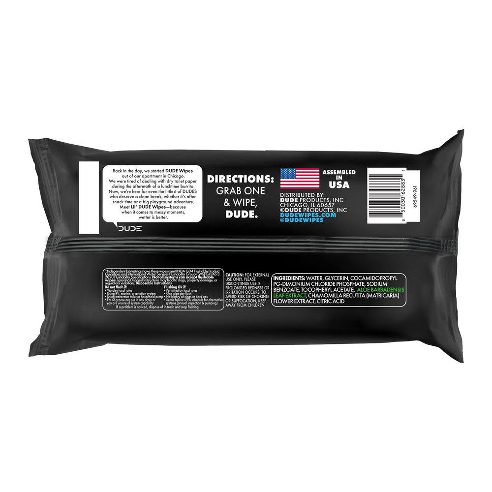 LiL' DUDE Wipes escena de padres e hijo contenido práctico y confianza