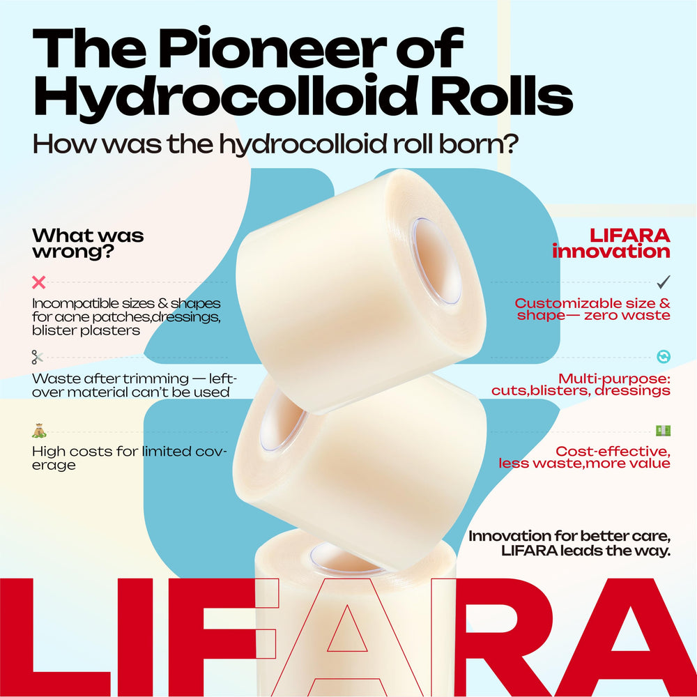 Primer plano de textura hidrocoloide LIFARA que facilita absorción controlada