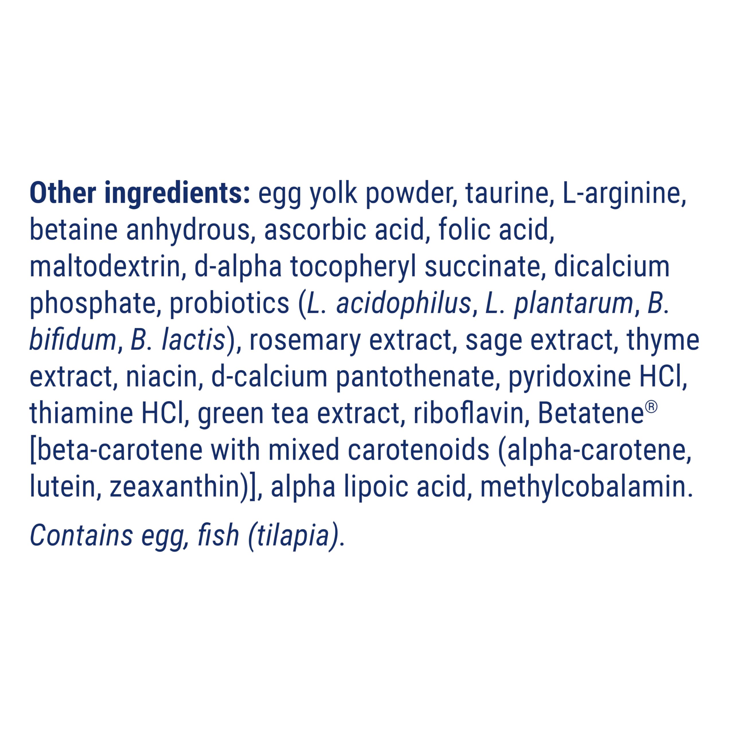 Life Extension etiqueta nutricional, lista de vitaminas y dosis visibles