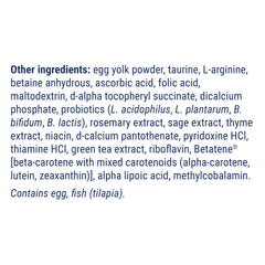 Life Extension etiqueta nutricional, lista de vitaminas y dosis visibles