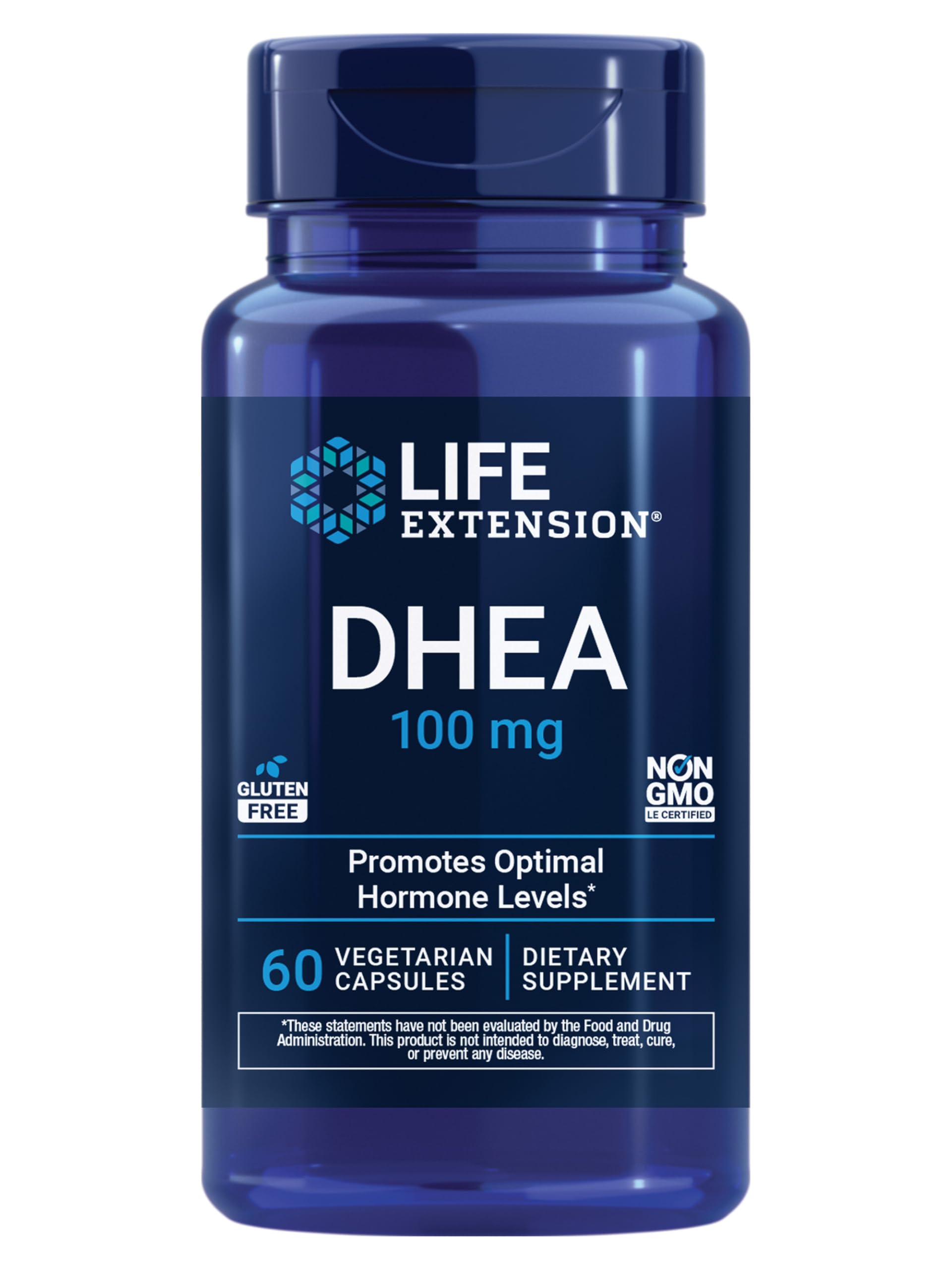 Life Extension frasco frente mostrando 60 cápsulas y etiqueta clara