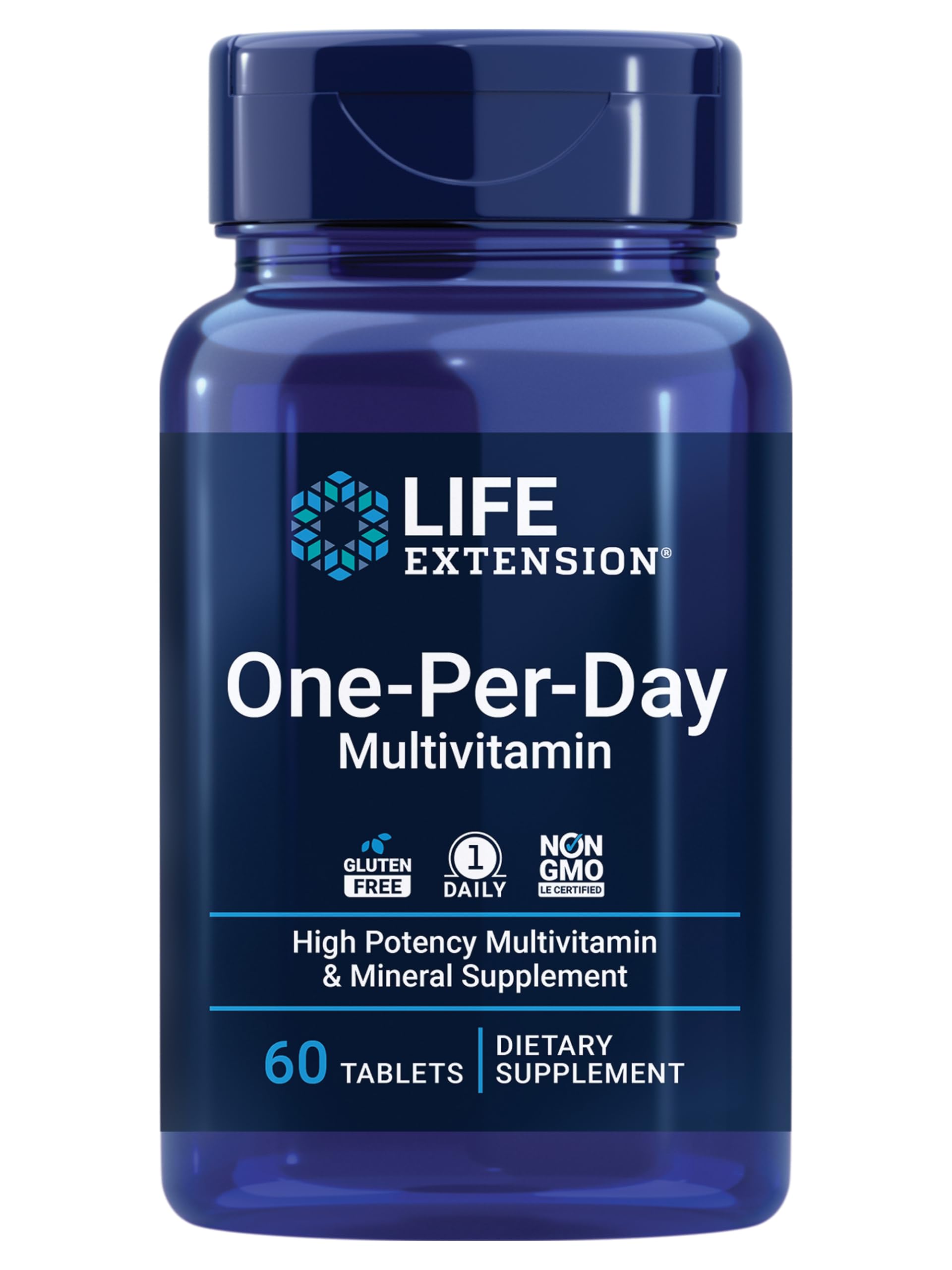 Life Extension frente del envase mostrando 60 tabletas y descripción