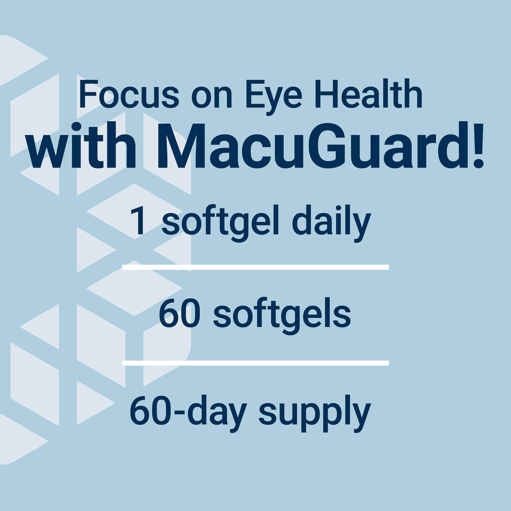 Life Extension botella abierta MacuGuard con softgels listos para tomar