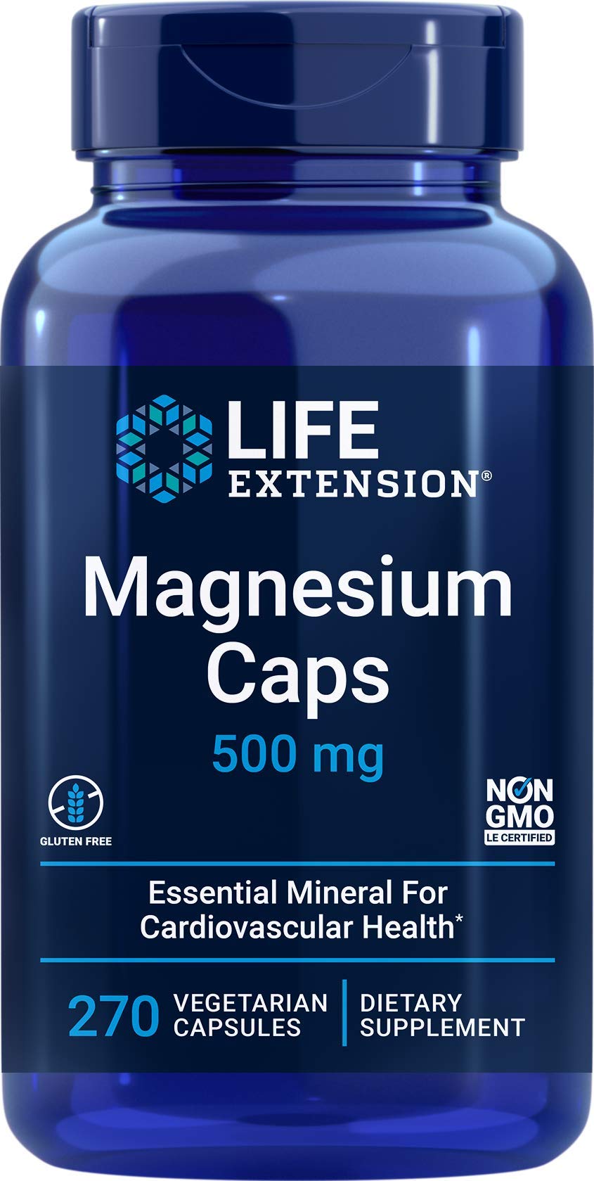Life Extension front packaging showing 270-capsule bottle and benefits
