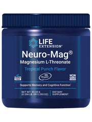 Life Extension envase frontal del Neuro-Mag mostrando marca y sello de calidad