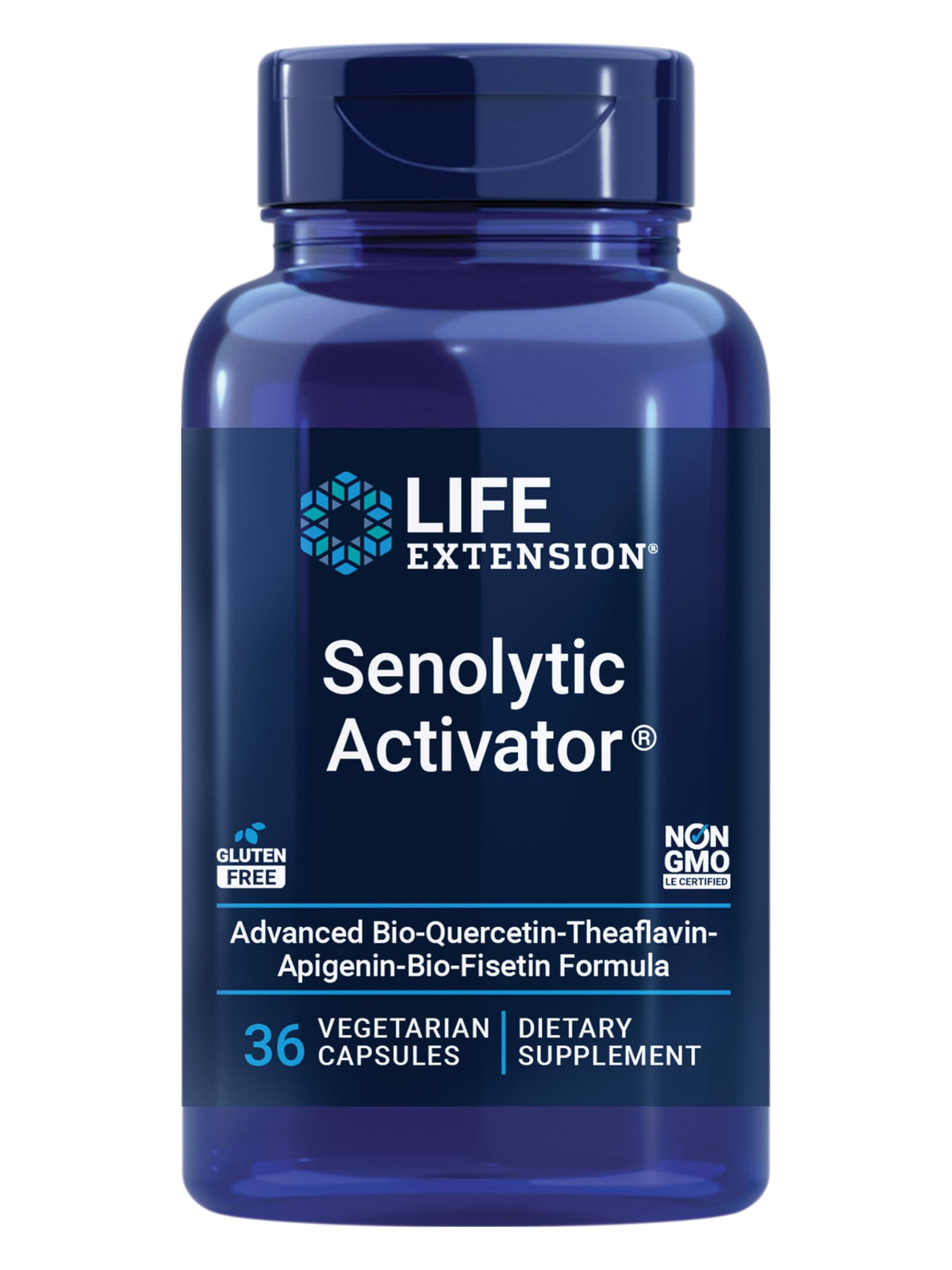 Life Extension envase frontal mostrando 36 cápsulas y beneficios clave