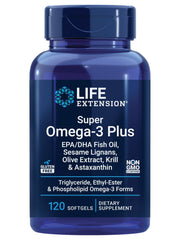 Life Extension envase frontal mostrando 120 cápsulas y beneficios