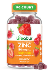 Lifeable envase frontal mostrando 90 gomitas y beneficio conveniencia