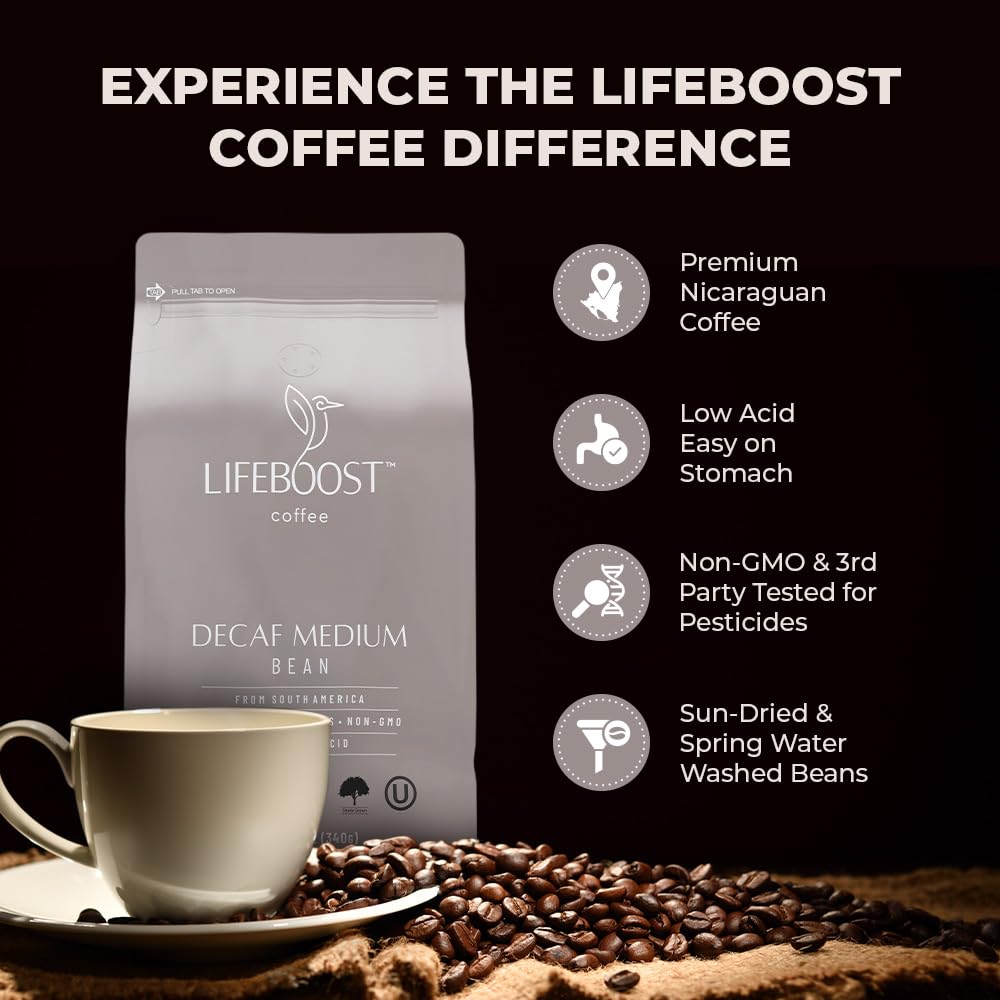 Lifeboost café en taza con crema y aroma invitante