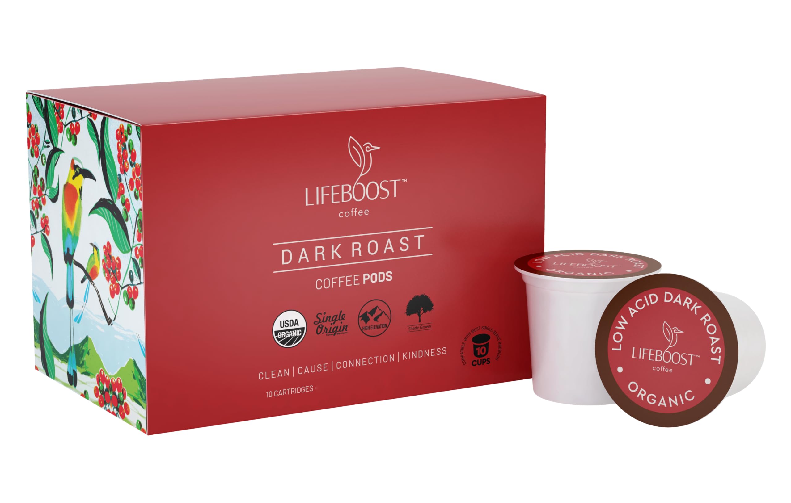 LIFEBOOST caja frontal mostrando cápsulas y beneficios orgánicos