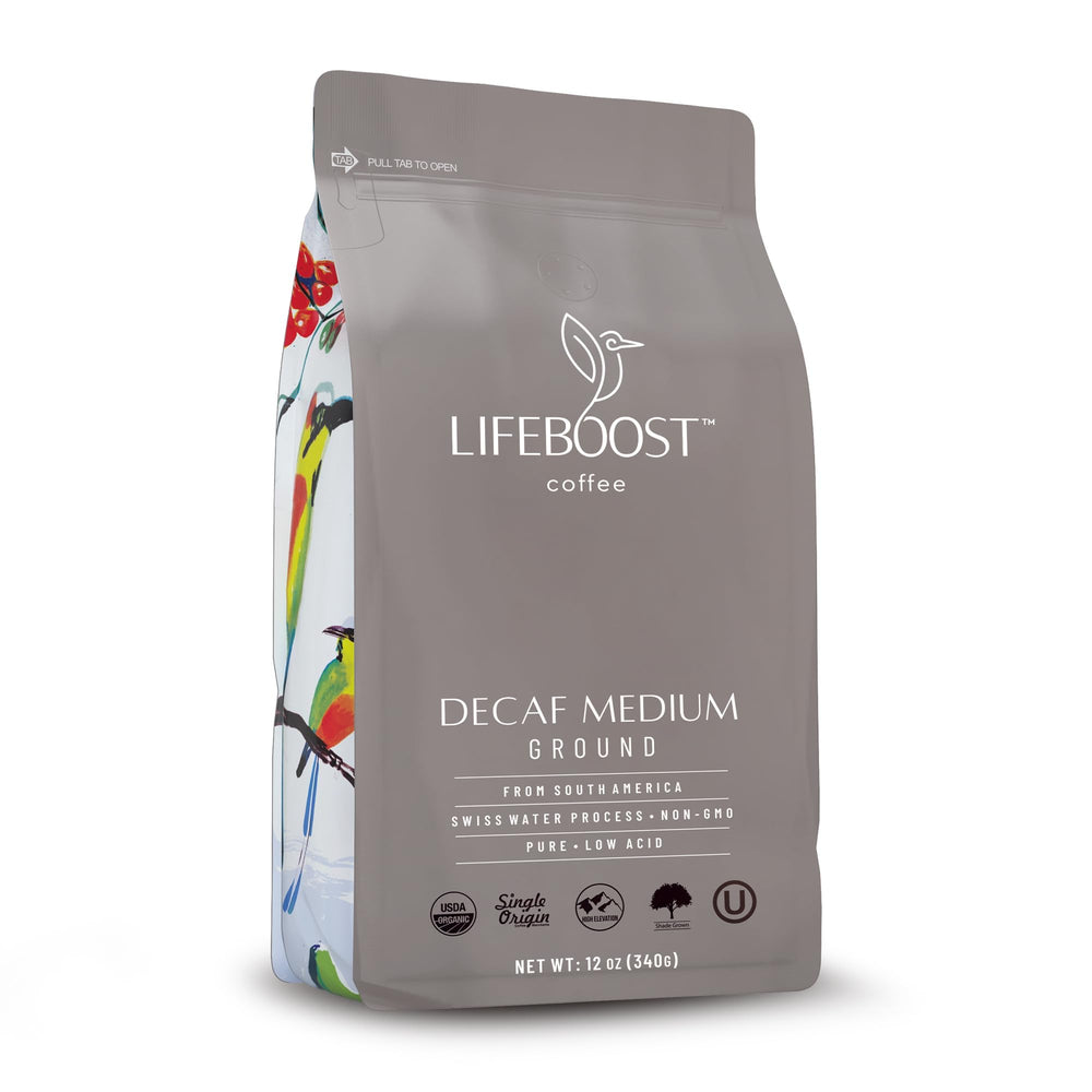Lifeboost frente del paquete mostrando sello orgánico y diseño claro