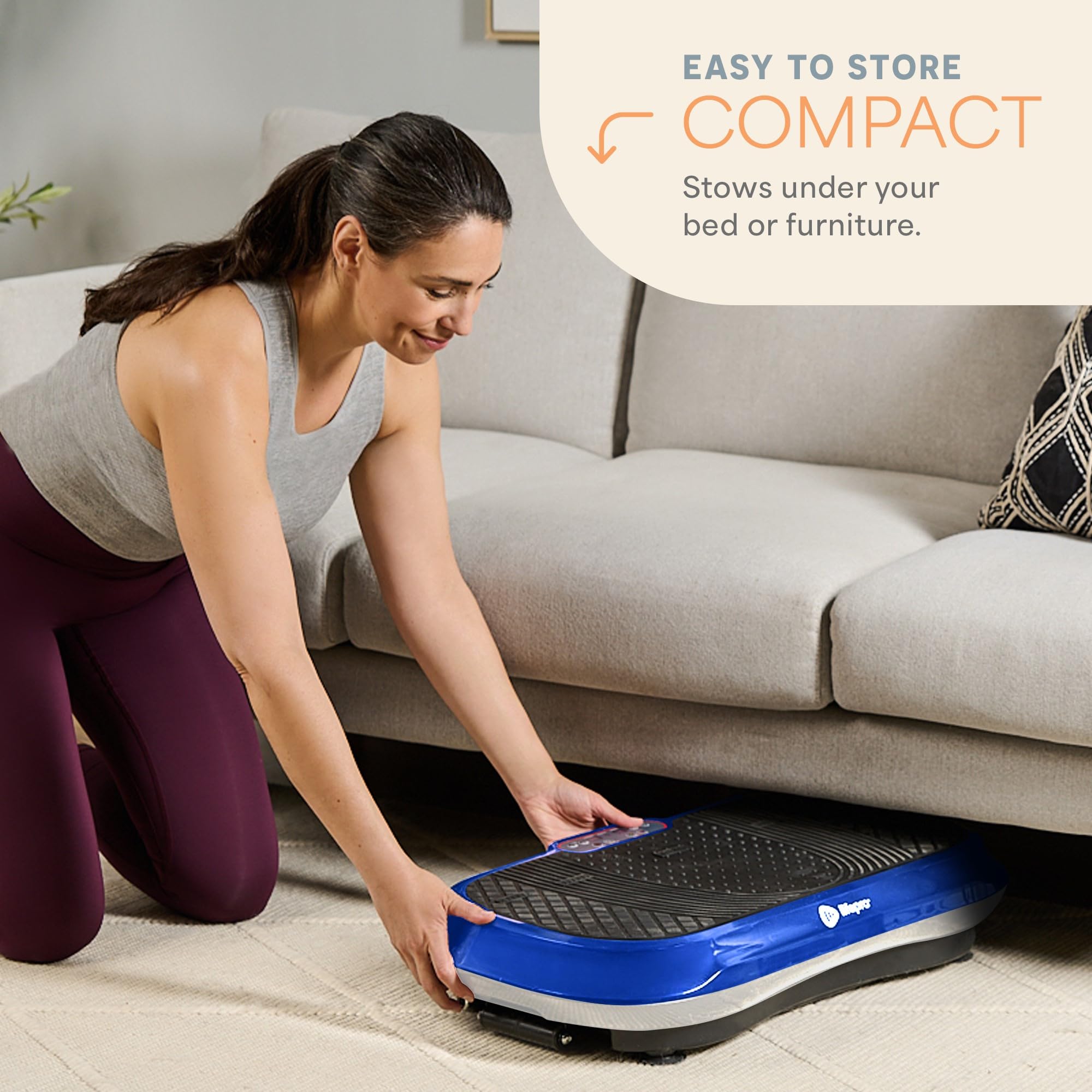 LifePro Waver vista lateral que muestra la base y sistema de oscilación