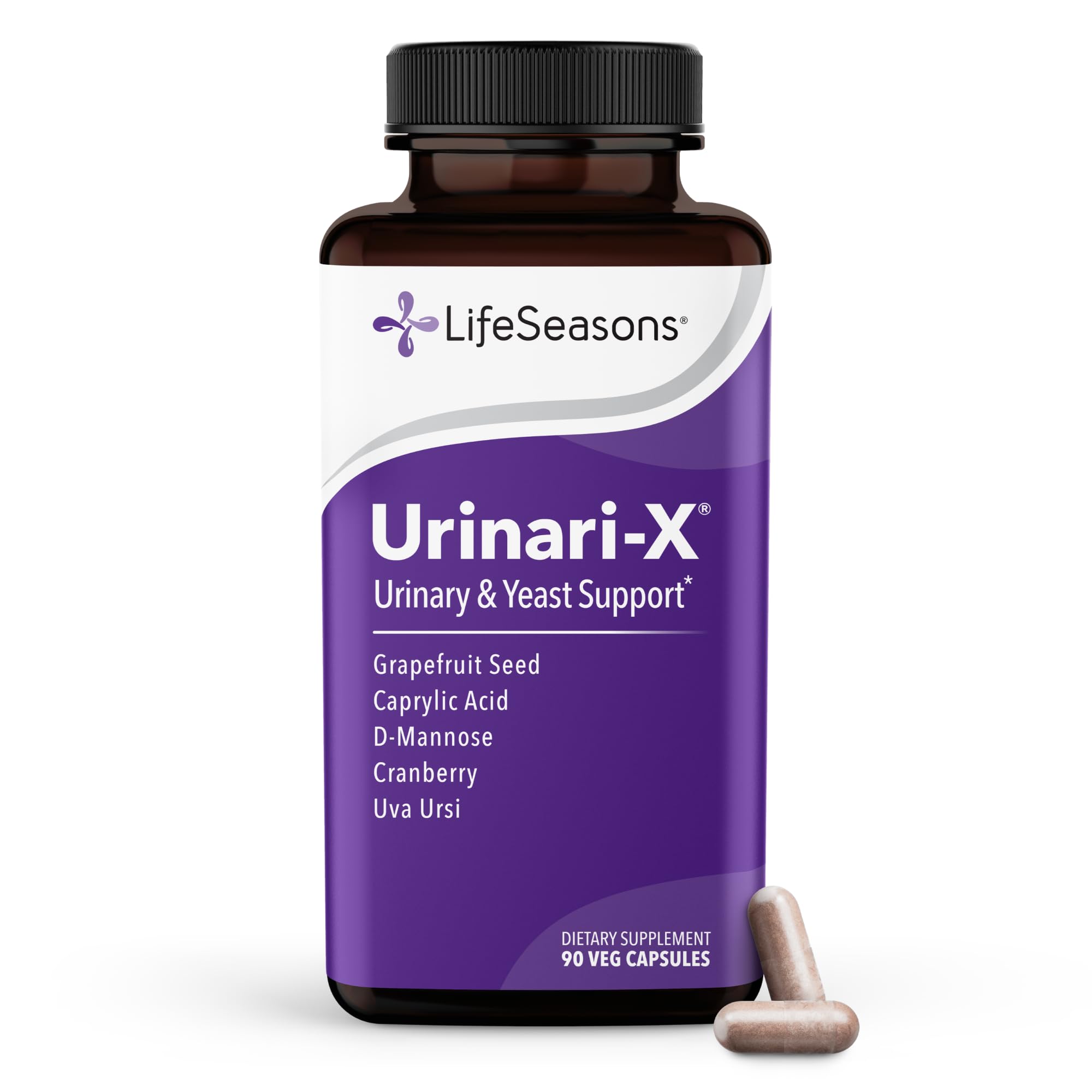 LifeSeasons Urinari-X frente del empaque mostrando una solución práctica