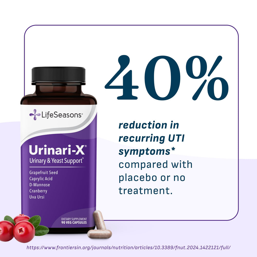 LifeSeasons Urinari-X polvo e ingredientes naturales, evidencia de pureza