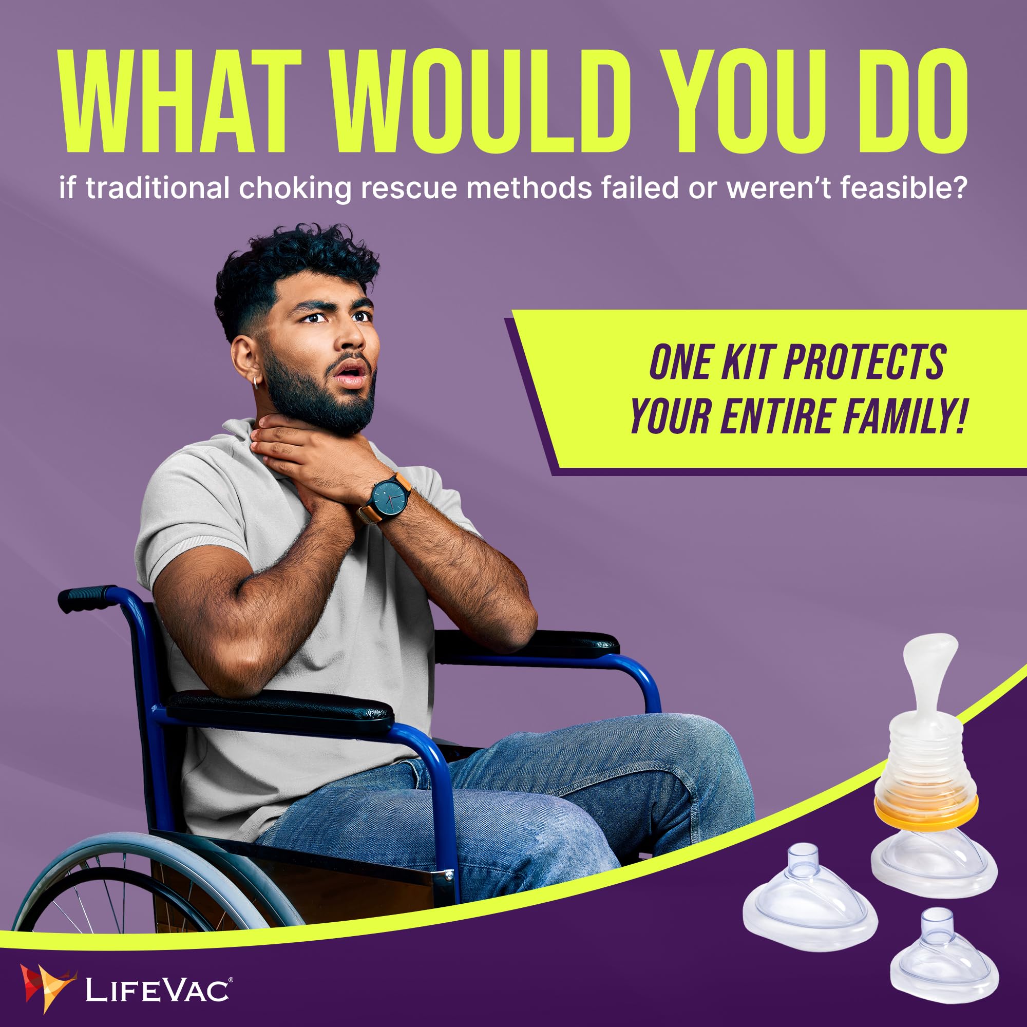 LifeVac dentro de su funda portable para transporte y acceso rápido