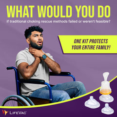 LifeVac dentro de su funda portable para transporte y acceso rápido