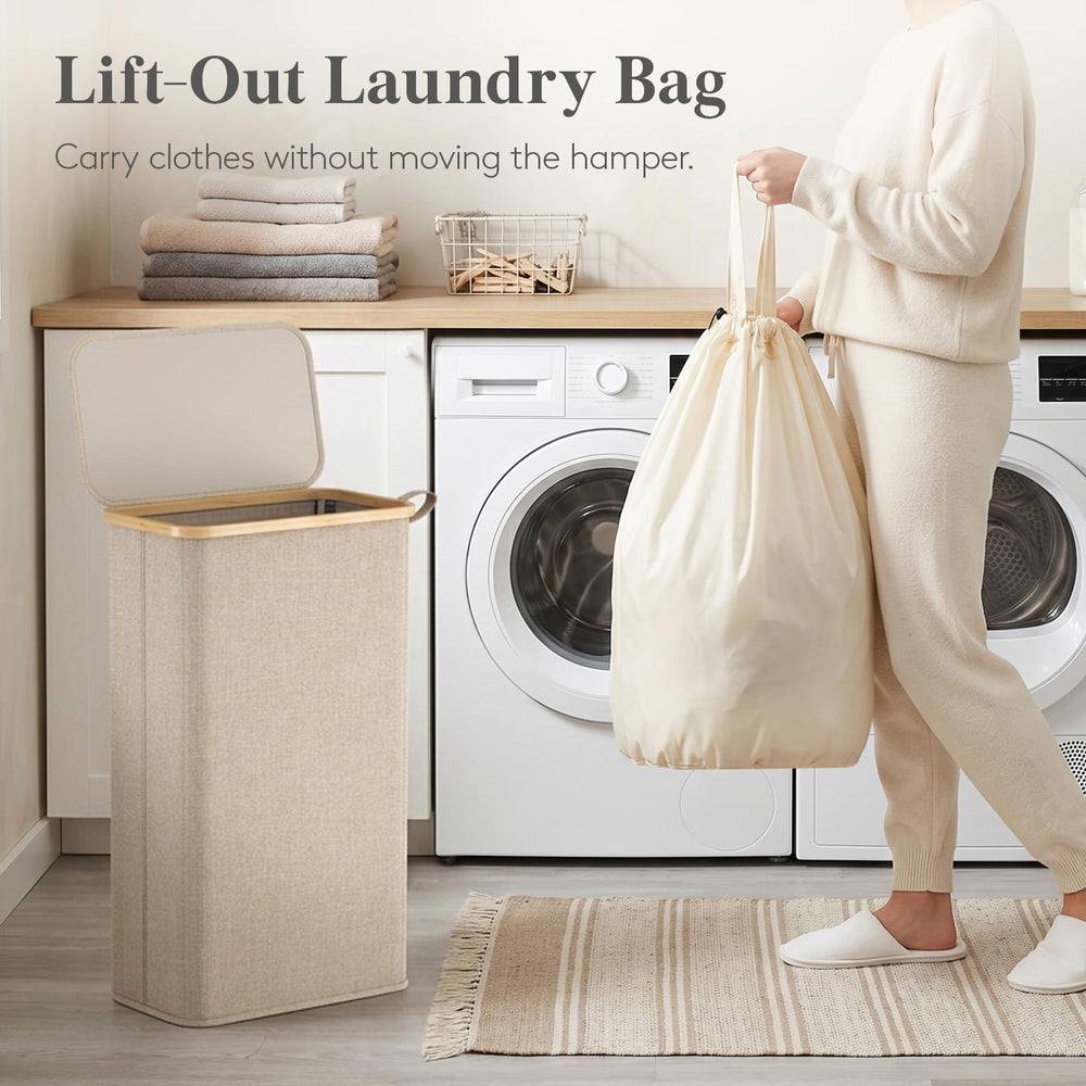 Lifewit asas de bambú para transporte cómodo y aspecto natural