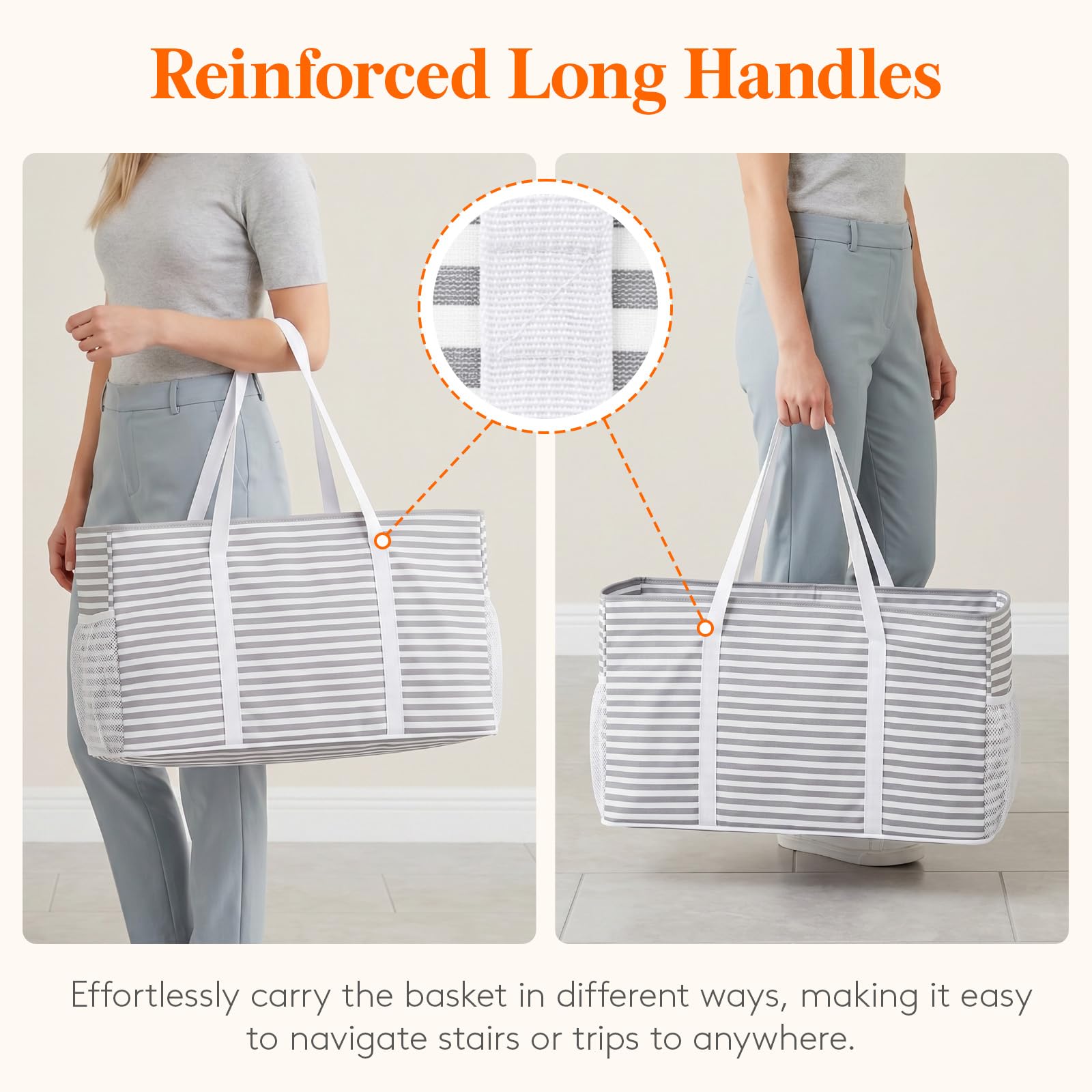 Lifewit bolsa en uso con compras voluminosas y manejo sencillo