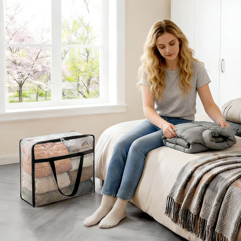 lifewit bolsas apiladas en estantería optimizan almacenamiento