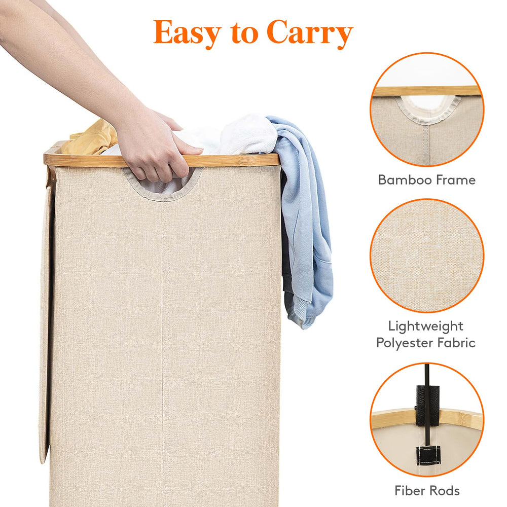 Lifewit cesto lleno mostrando capacidad para varias prendas