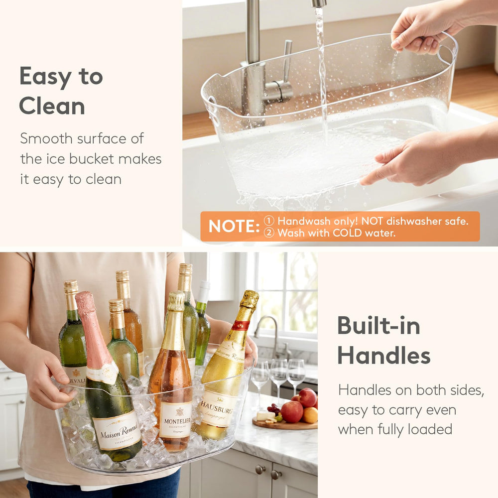 Lifewit interior lleno de hielo manteniendo botellas frías
