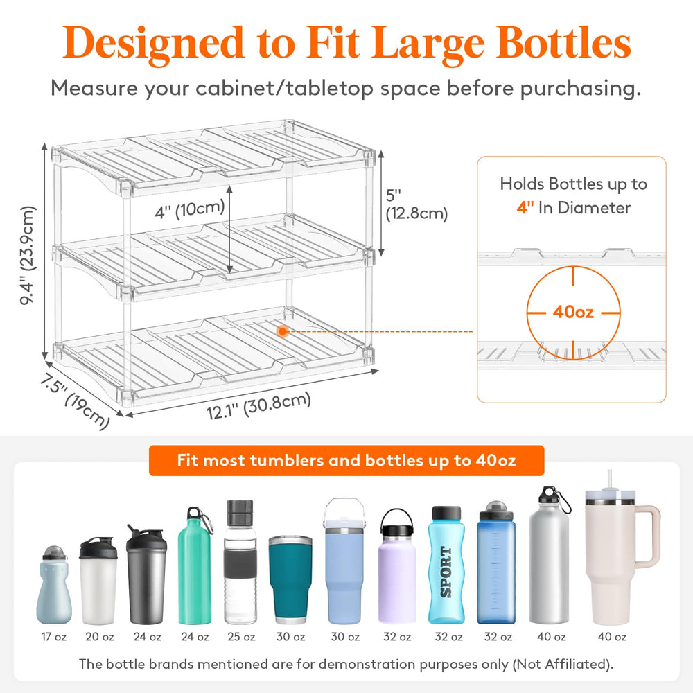 Lifewit detalle de base ancha patentada que estabiliza botellas y evita choques