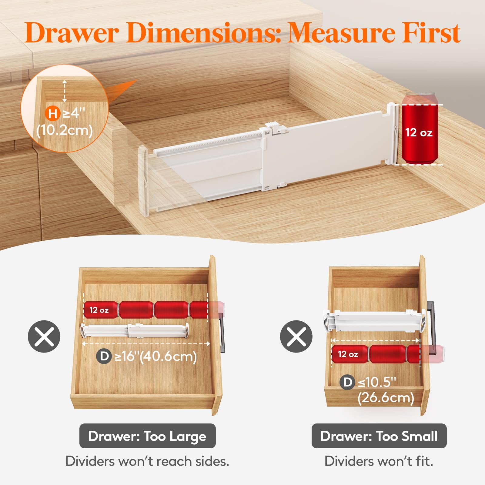 Lifewit divisor instalado en cajón de ropa mantiene calcetines y ropa interior ordenados