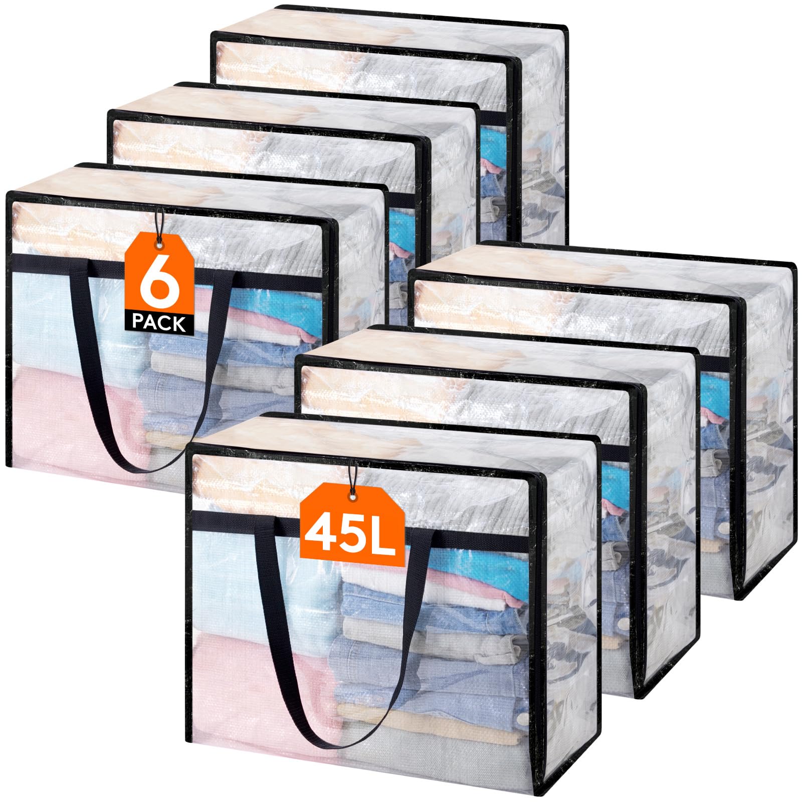 lifewit frontal paquete 6 bolsas muestra organización rápida