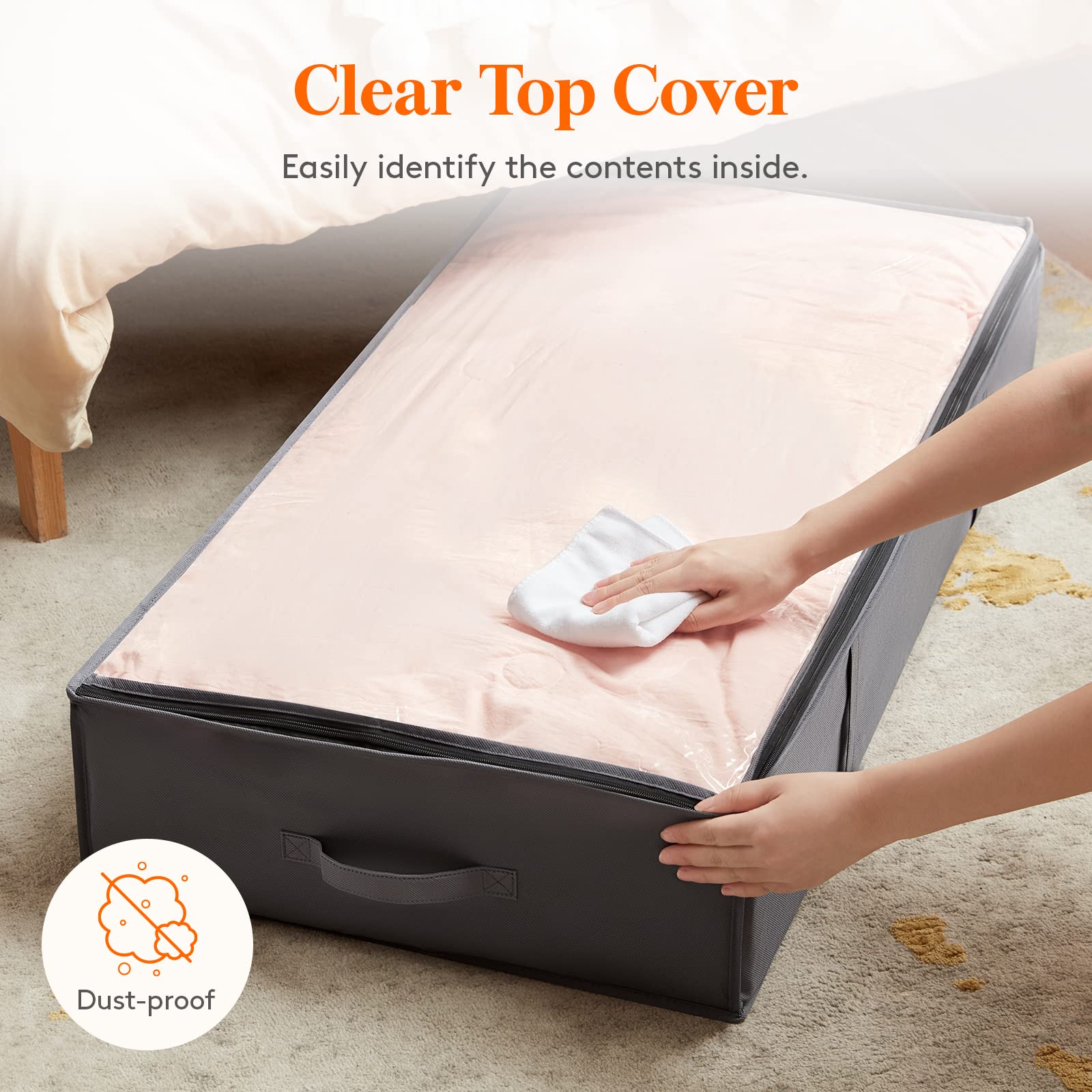 Lifewit instalada bajo cama optimiza espacio en dormitorio