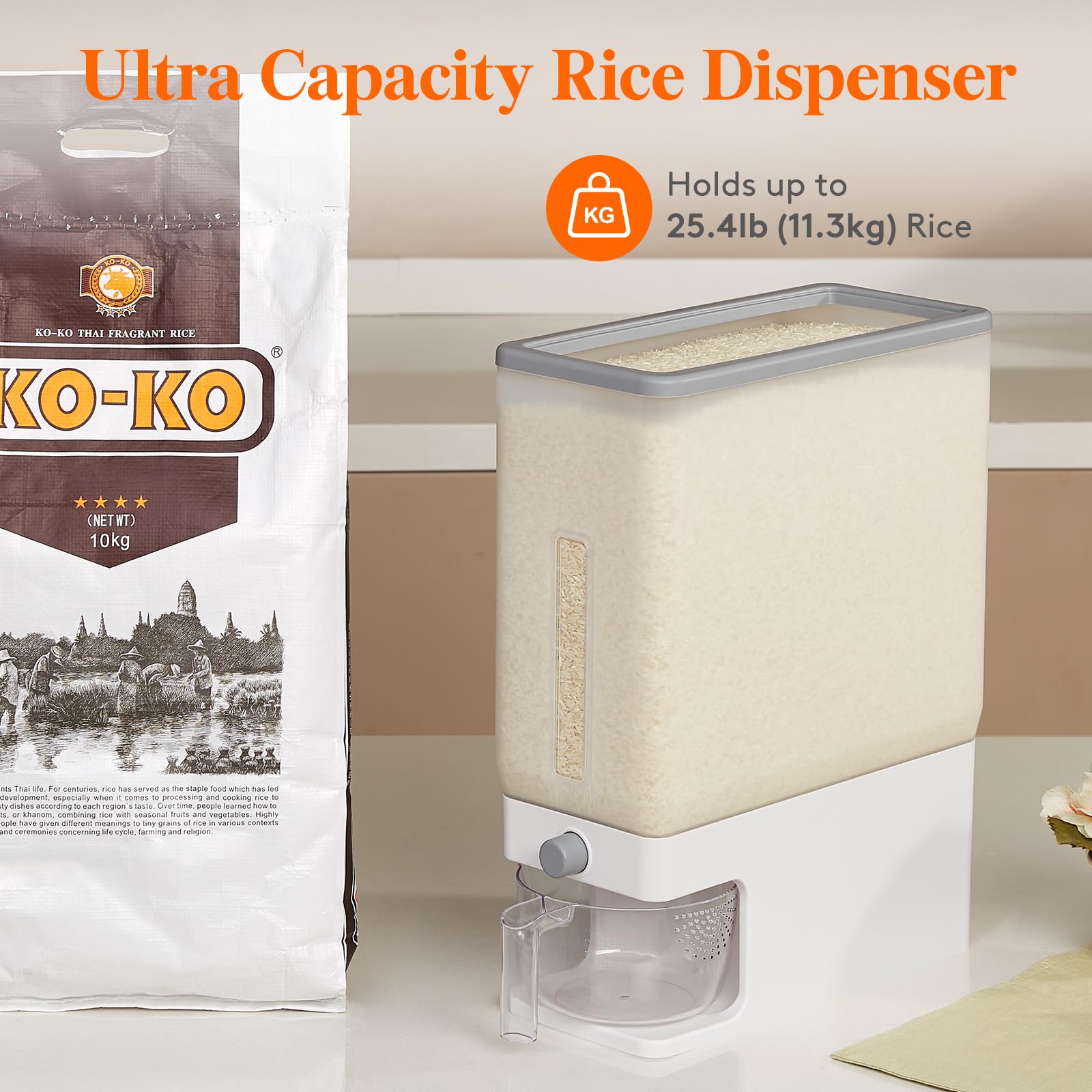 Lifewit en cocina organizada sobre encimera para almacenamiento eficiente