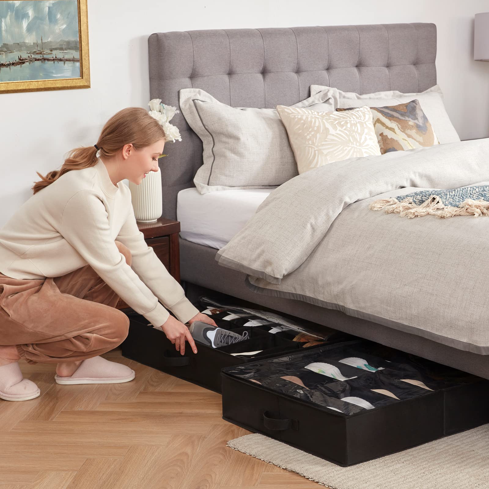 Lifewit ventana transparente que permite ver zapatos y evita polvo