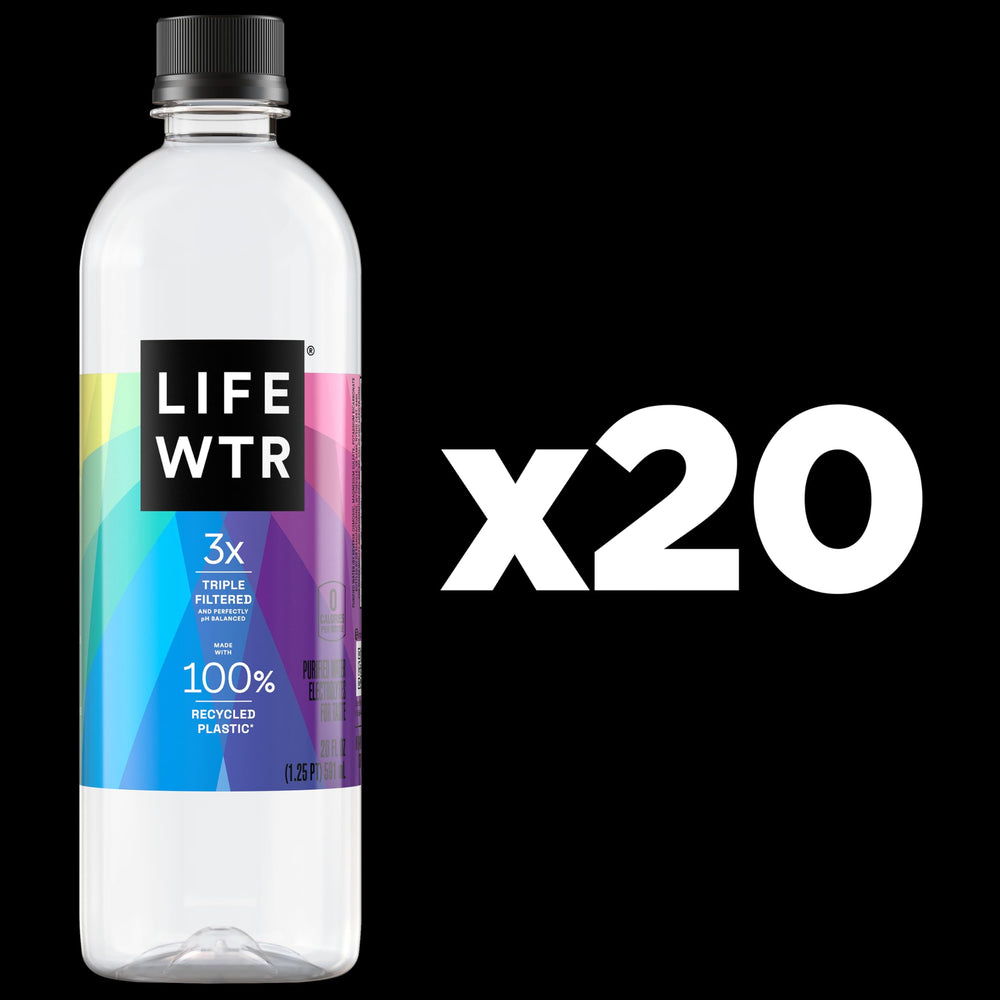 LIFEWTR etiqueta artística en primer plano que inspira creatividad