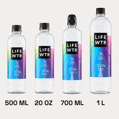 LIFEWTR botella en mano durante entrenamiento para hidratación práctica