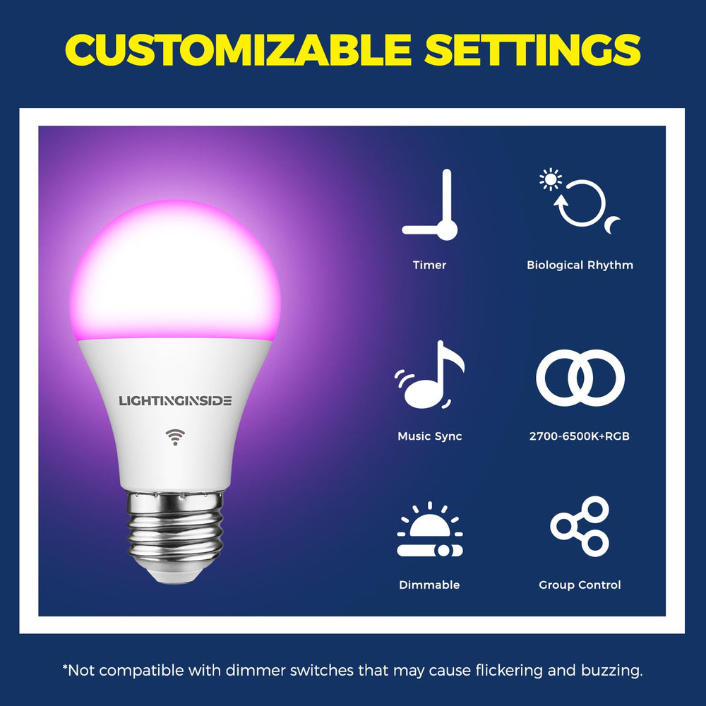 Lightinginside pantalla de la app SmartLife controlando colores