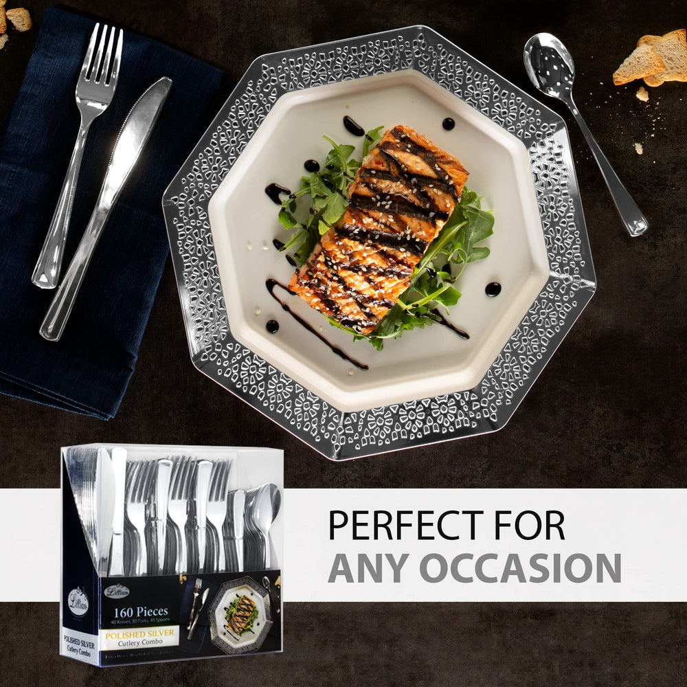 Lillian Tablesettings conjunto en mesa elegante mostrando apariencia profesional