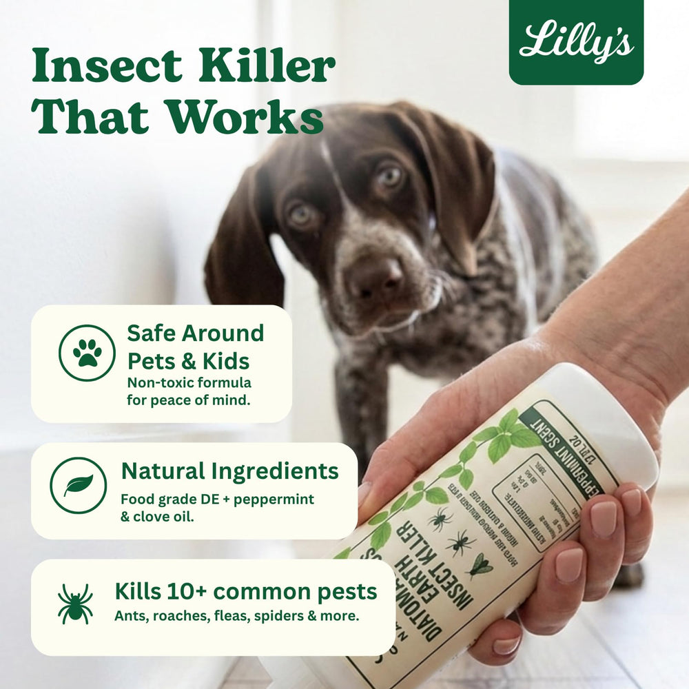 Lilly's Naturals etiqueta con ingredientes y grado alimenticio claro