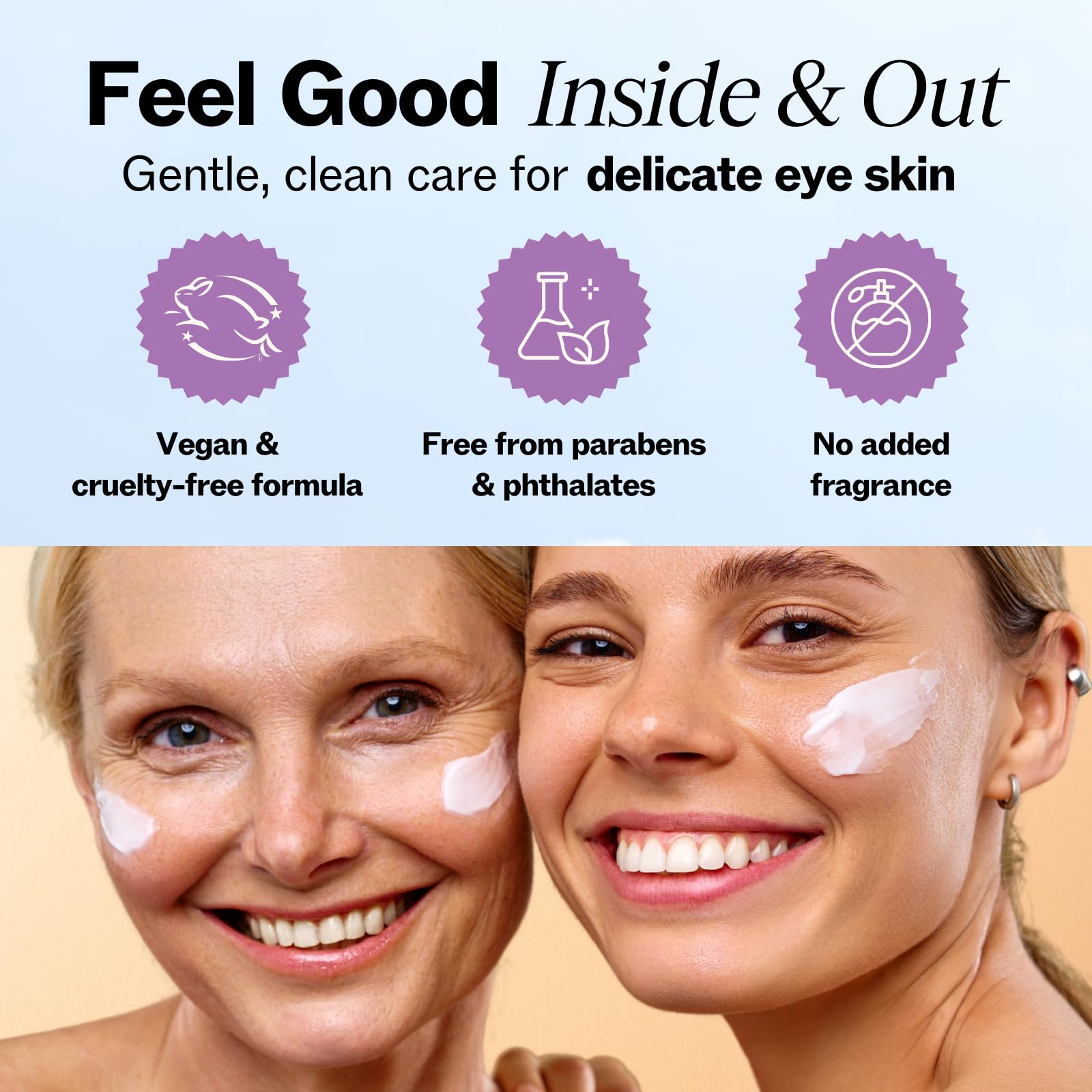 LilyAna Naturals before and after photos illustrating reduced puffiness