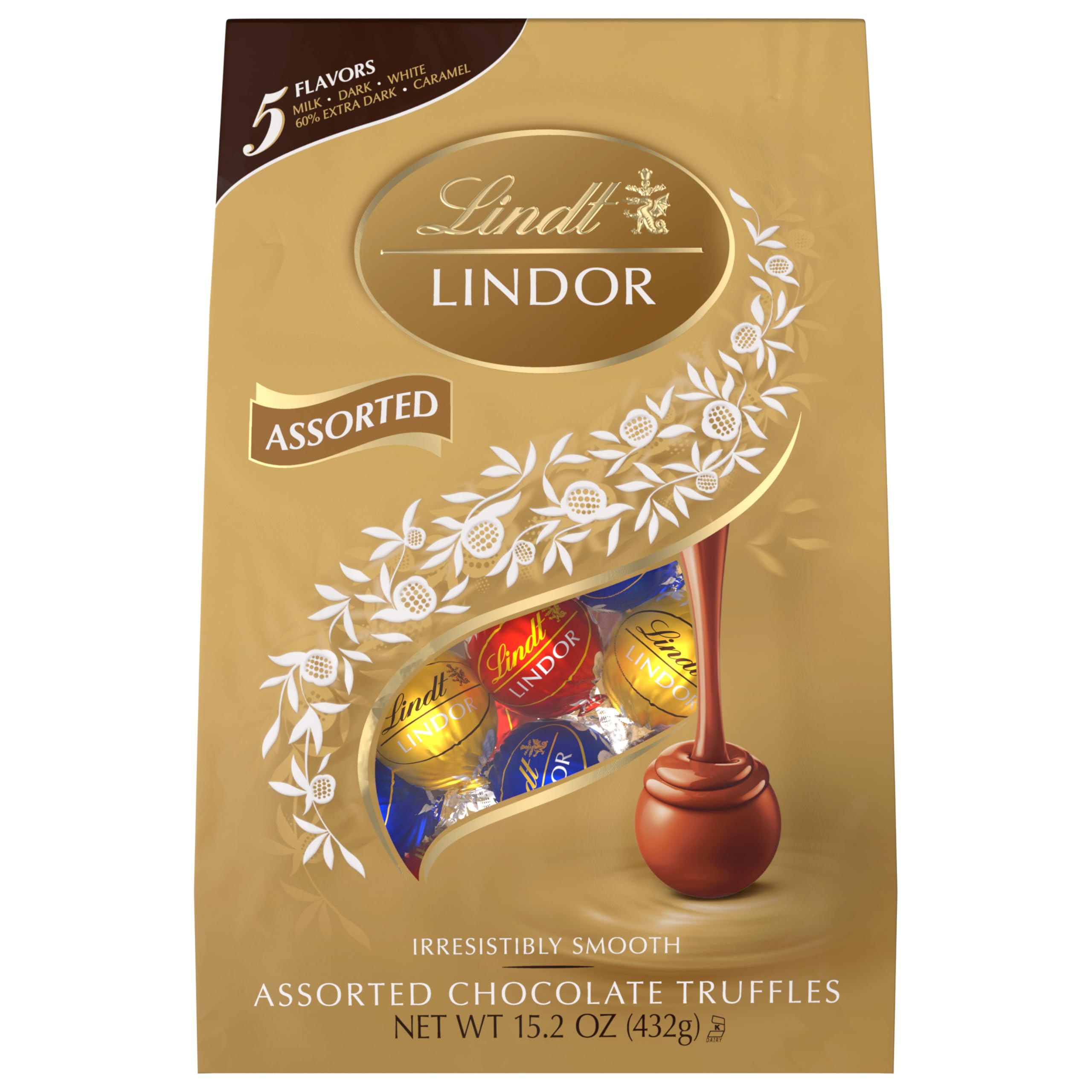 Lindt LINDOR presentación en ambiente de regalo, aspecto elegante