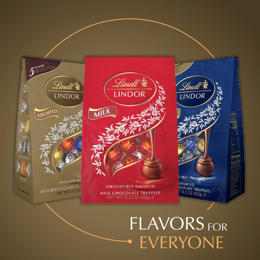 Lindt LINDOR trufas en bandeja listas para compartir en reuniones