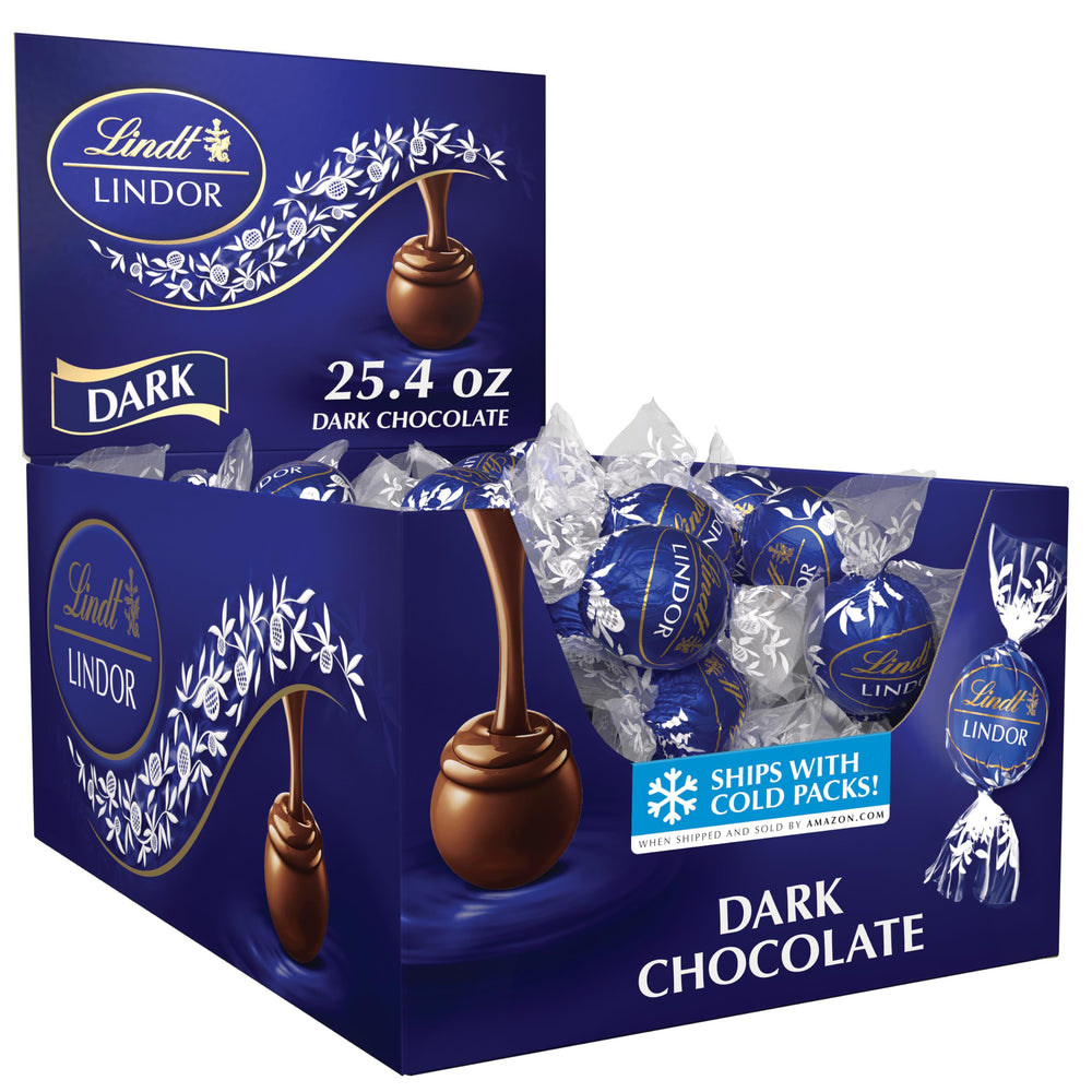Lindt caja frontal mostrando 60 trufas y presentación premium
