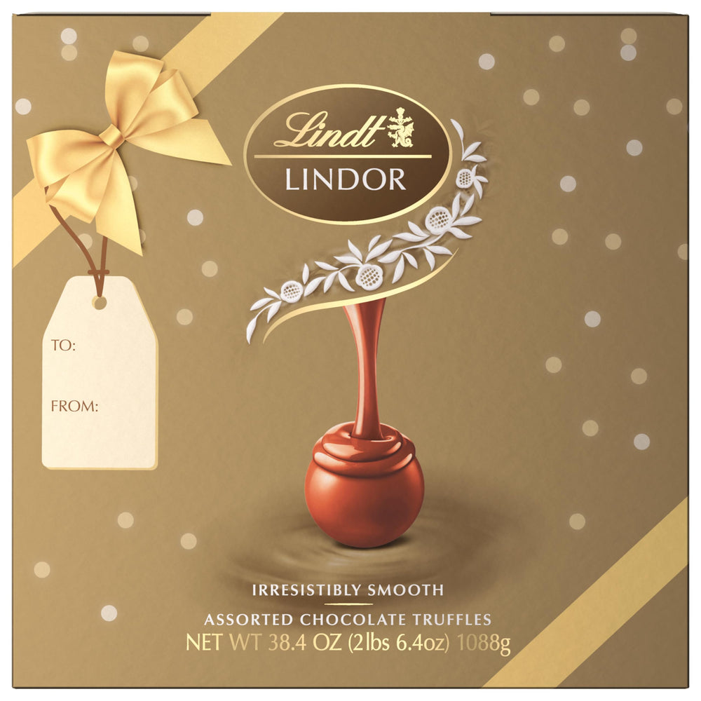 Lindt LINDOR caja en mesa festiva aportando elegancia a celebraciones