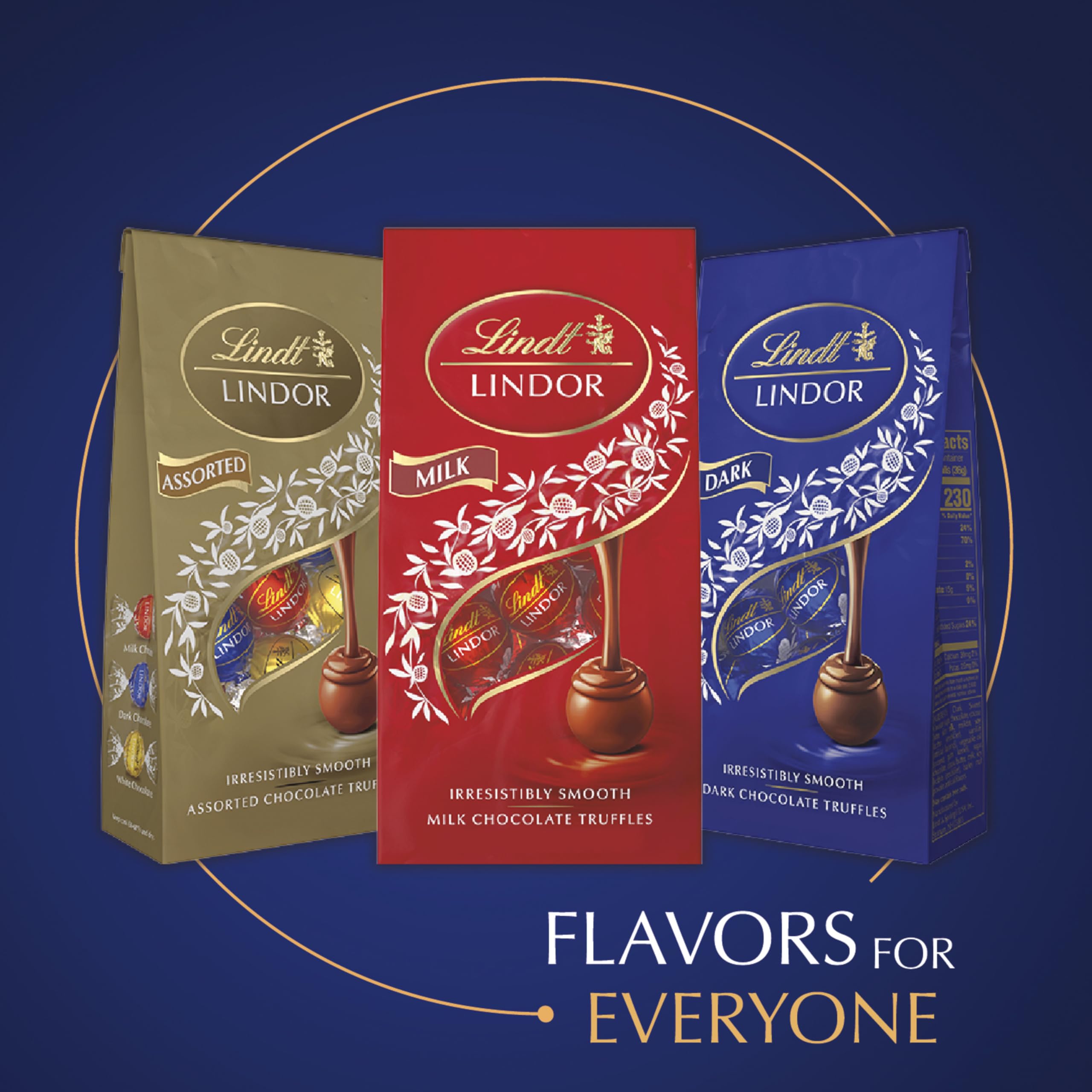 Lindt etiqueta nutricional y lista de ingredientes para verificar
