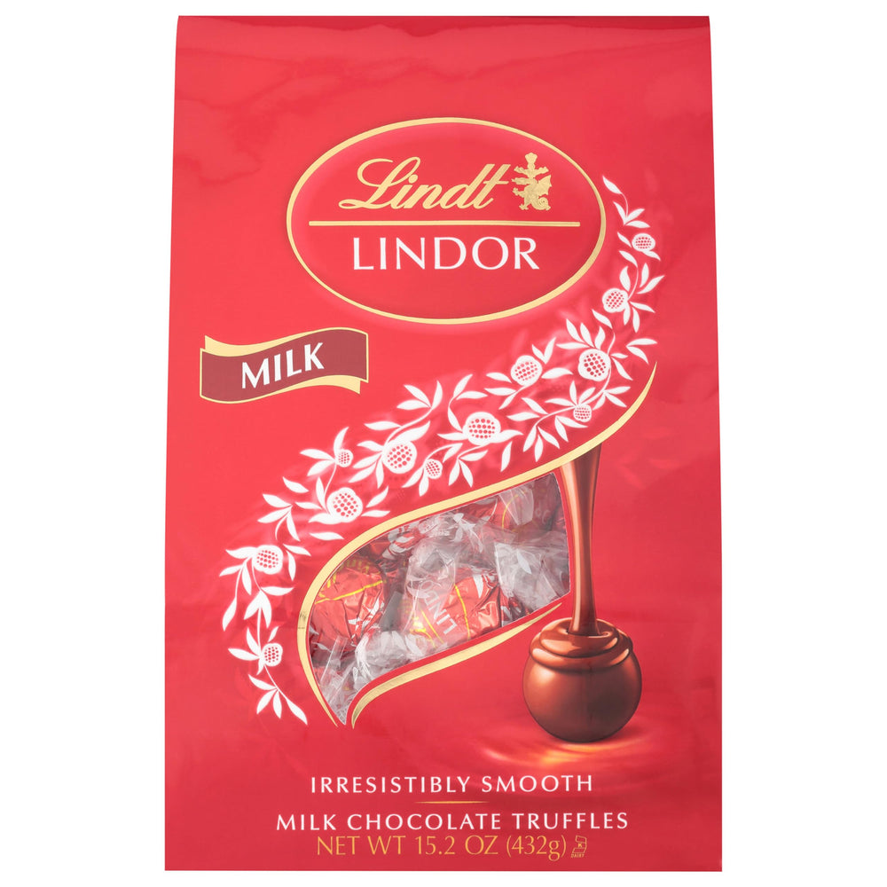 Lindt LINDOR etiqueta nutricional y lista de ingredientes visible