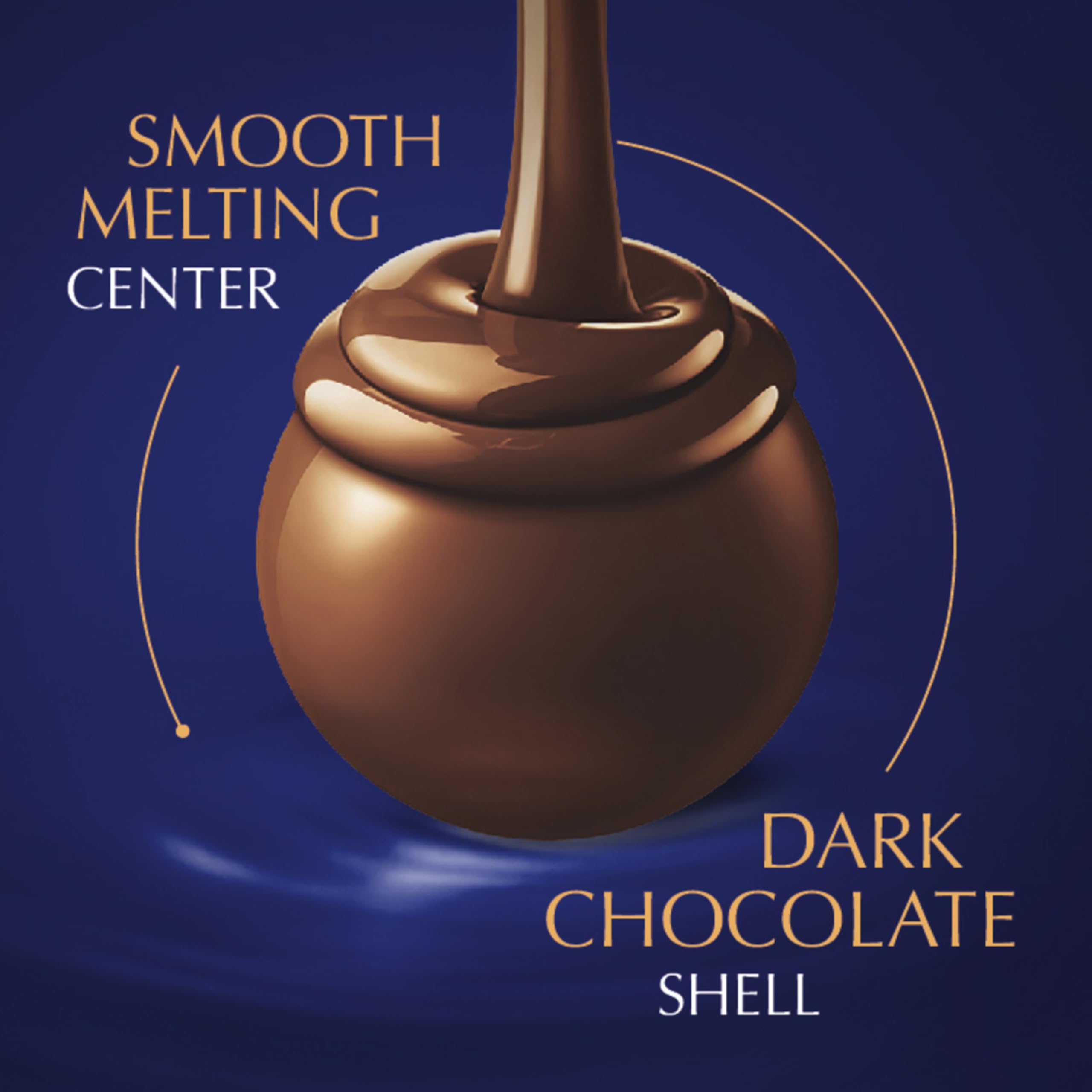 Lindt interior de trufa cortada mostrando centro cremoso y sabor derretido